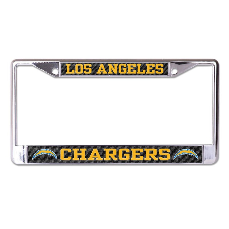 NFL Los Angeles Chargers WinCraft Carbon License Plate Frame