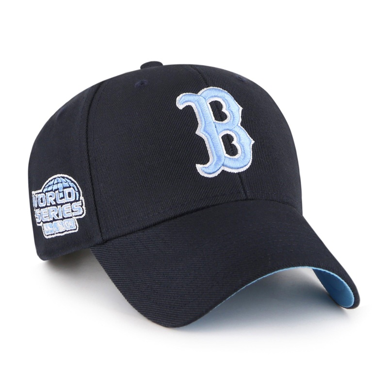 Boston Red Sox ’47 MLB Blue World Series Patch MVP Snapback Hat – Navy