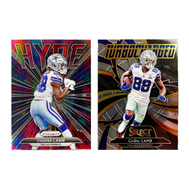 CeeDee Lamb Dallas Cowboys Panini NFL 20-21 Prizm/Select Insert 2 Card Set
