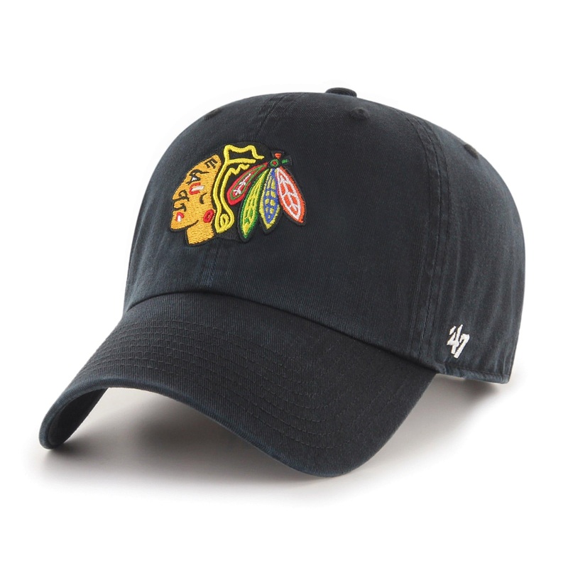 Chicago Blackhawks ’47 NHL Team Clean Up Strapback Hat – Black