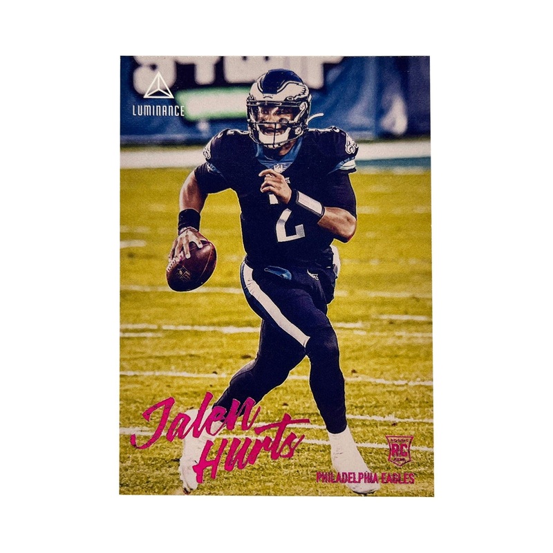 Jalen Hurts Philadelphia Eagles Panini NFL 20-21 Luminance Pink Rookie Card