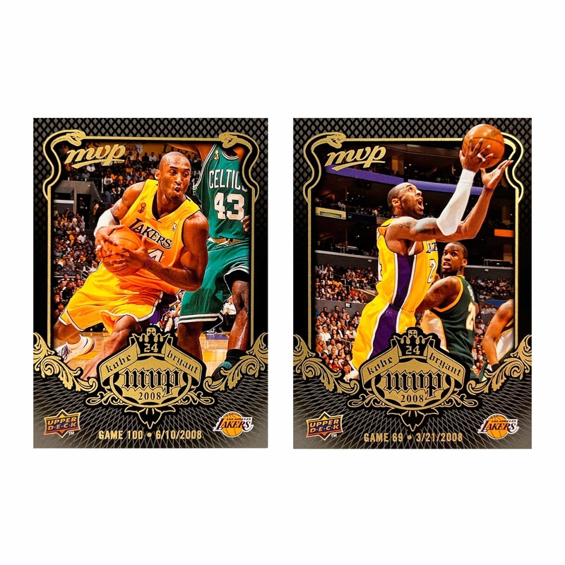Kobe Bryant Los Angeles Lakers Upper Deck NBA 08 MVP Base 2 Card Set
