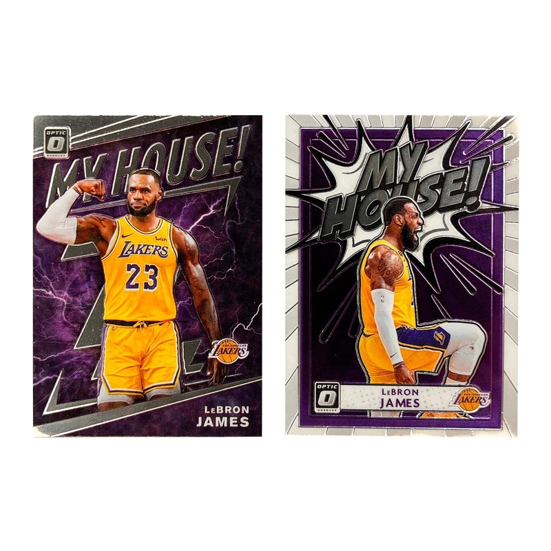 LeBron James Los Angeles Lakers Panini NBA Optic My House 19-21 Insert 2 Card Set
