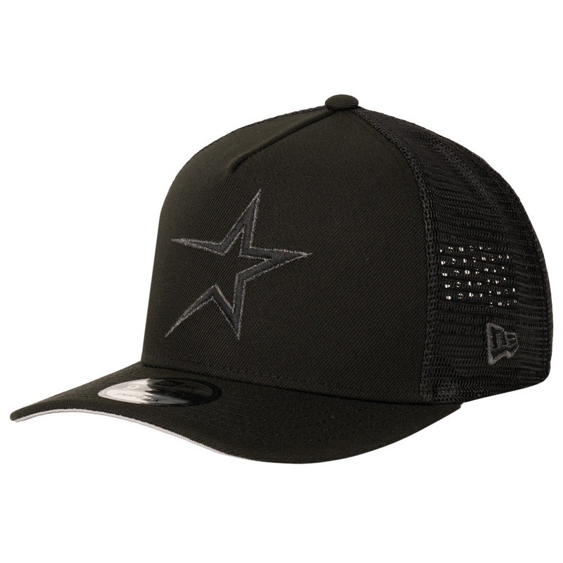 MLB Houston Astros New Era Black Pearl A-Frame 9FIFTY Trucker Snapback Hat