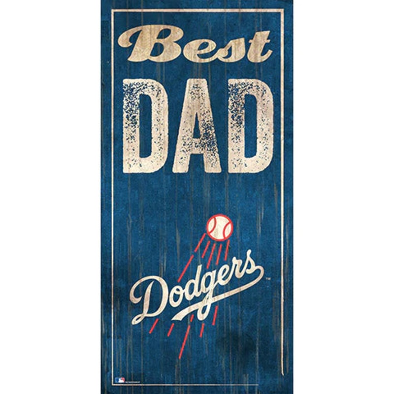 MLB Los Angeles Dodgers Fan Creations Best Dad 6″ x 12″ Sign
