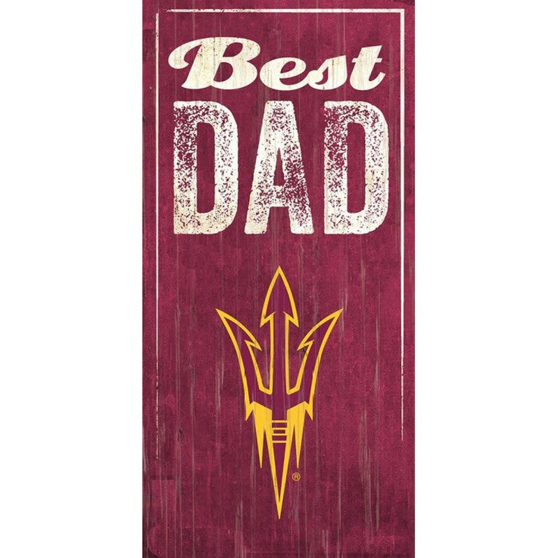 NCAA Arizona State Sun Devils Fan Creations Best Dad 6″ x 12″ Sign
