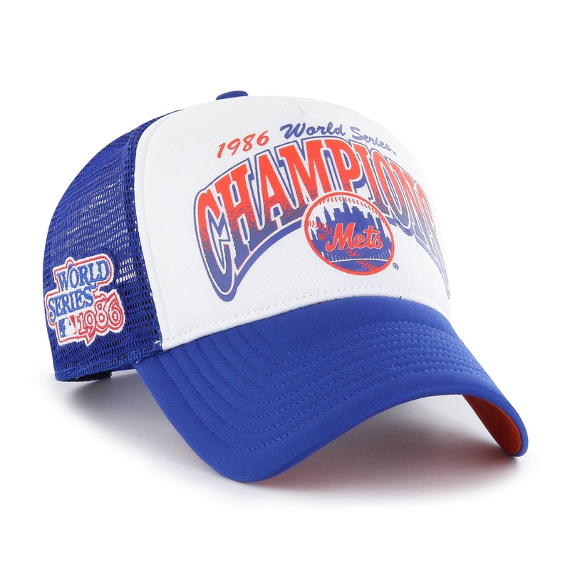 New York Mets ’47 MLB Foam Champ Offside DT Trucker Snapback Hat – Royal