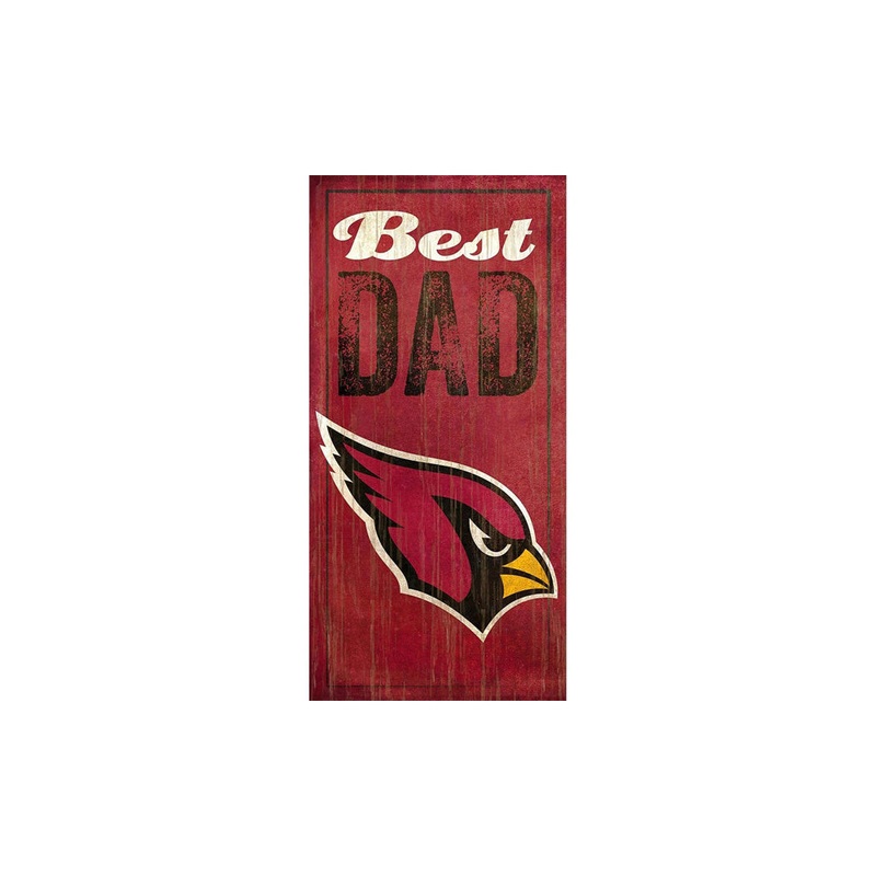 NFL Arizona Cardinals Fan Creations Best Dad 6″ x 12″ Sign