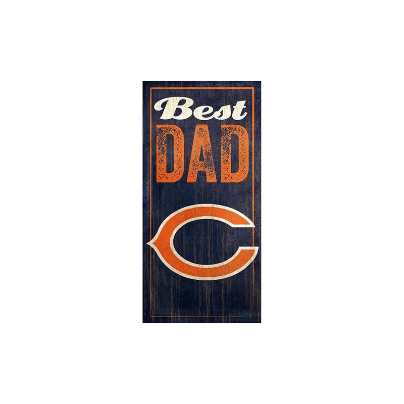 NFL Chicago Bears Fan Creations Best Dad 6″ x 12″ Sign