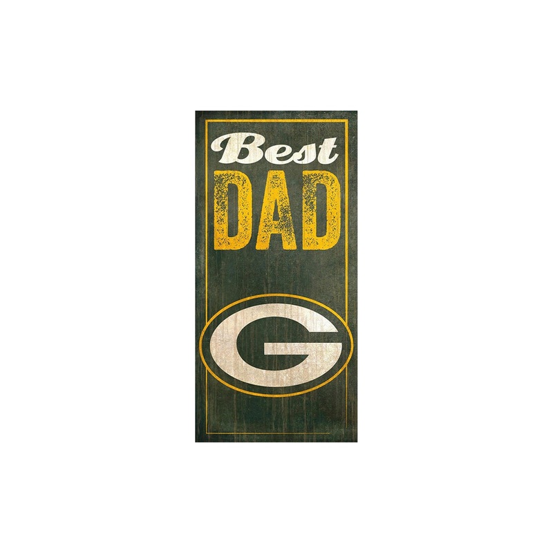 NFL Green Bay Packers Fan Creations Best Dad 6″ x 12″ Sign