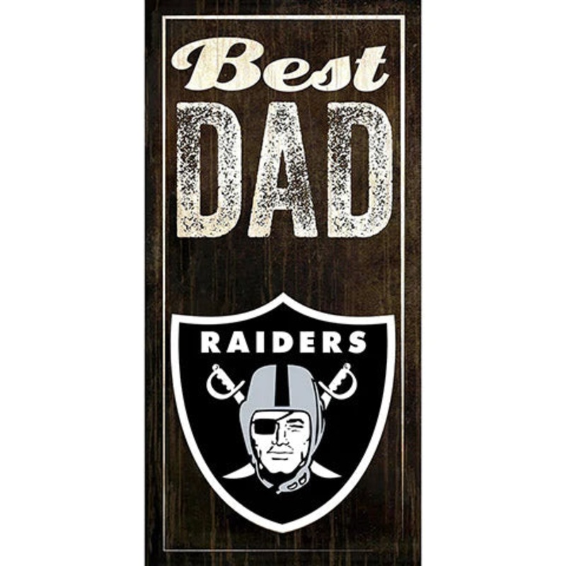 NFL Las Vegas Raiders Fan Creations Best Dad 6″ x 12″ Sign