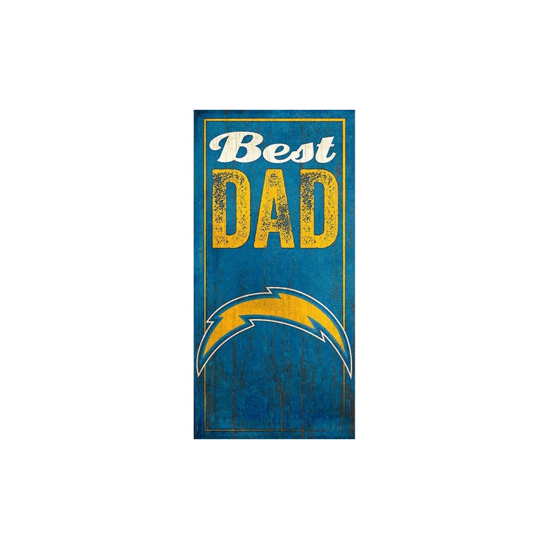 NFL Los Angeles Chargers Fan Creations Best Dad 6″ x 12″ Sign