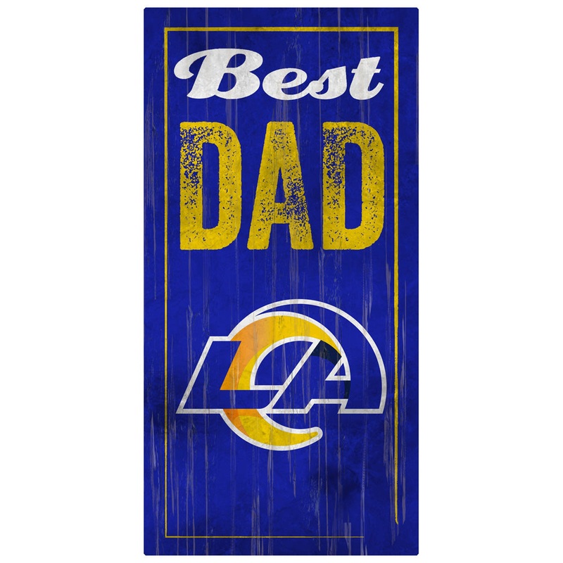 NFL Los Angeles Rams Fan Creations Best Dad 6″ x 12″ Sign