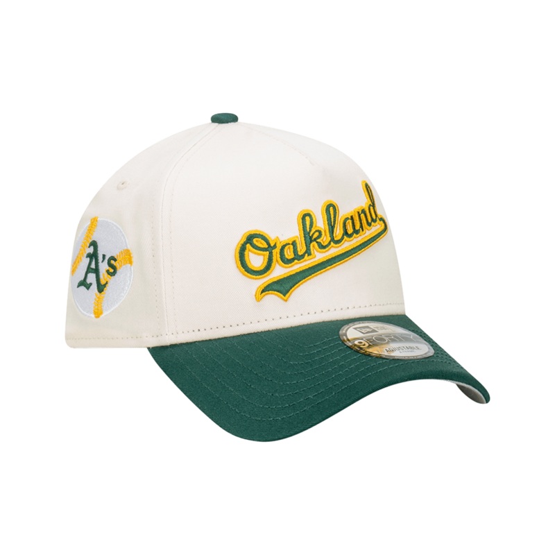 Oakland Athletics New Era MLB Baseball Patch 9FORTY A-Frame Snapback – Chrome