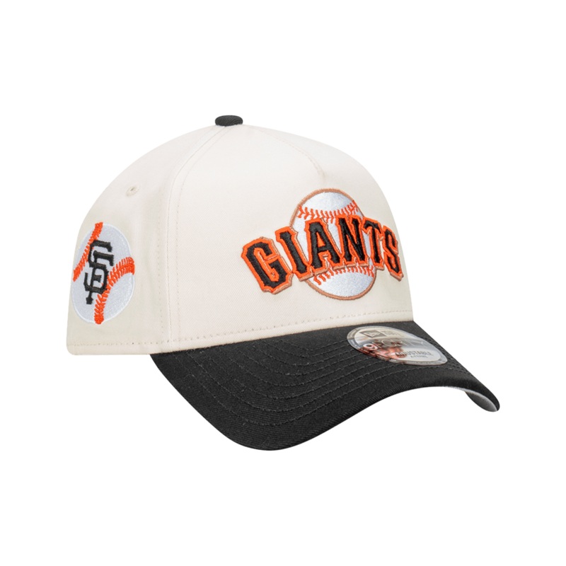 San Francisco Giants New Era MLB Baseball Patch 9FORTY A-Frame Snapback – Chrome
