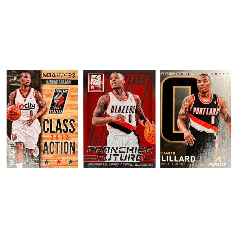 Damian Lillard Portland Trail Blazers Panini NBA 13-14 Insert 3 Card Set