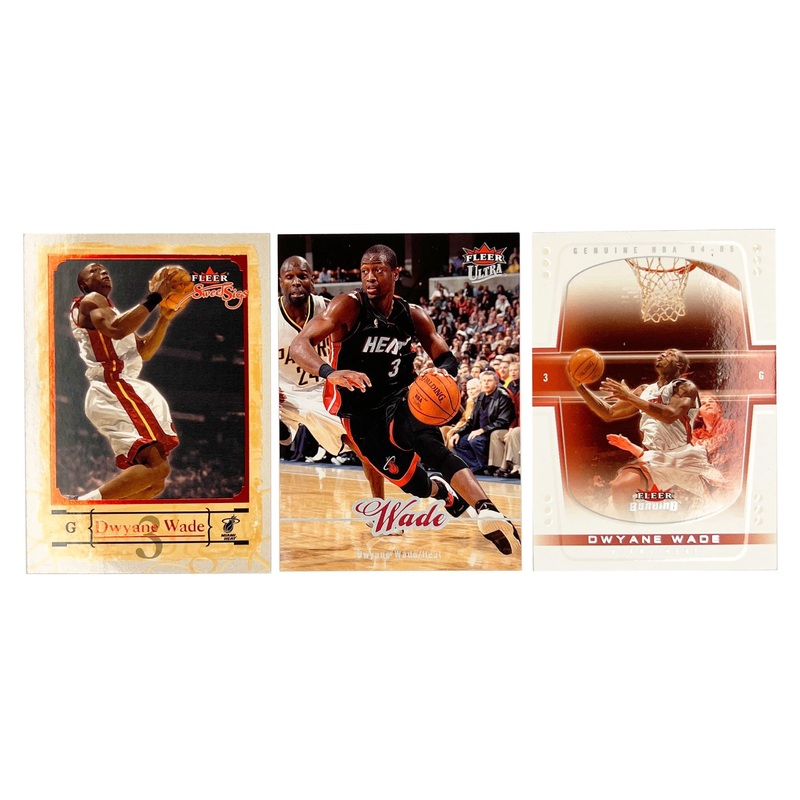 Dwyane Wade Miami Heat Fleer NBA 04-07 3 Card Set