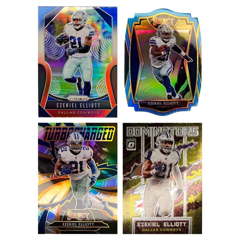 Ezekiel Elliott Dallas Cowboys Panini NFL Insert/Parallel 4 Card Set