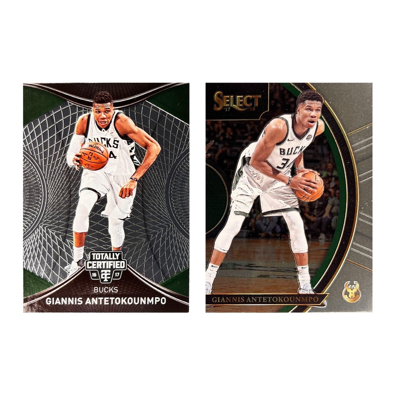 Giannis Antetokounmpo Milwaukee Bucks Panini NBA 16-18 2 Card Set