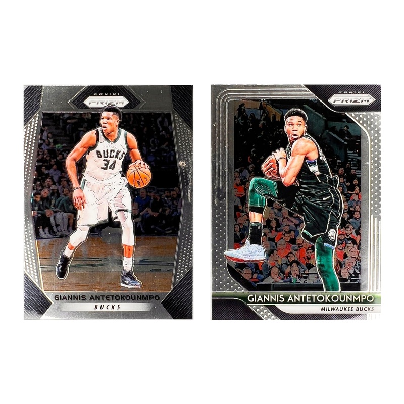 Giannis Antetokounmpo Milwaukee Bucks Panini NBA 18-19 Prizm 2 Card Set