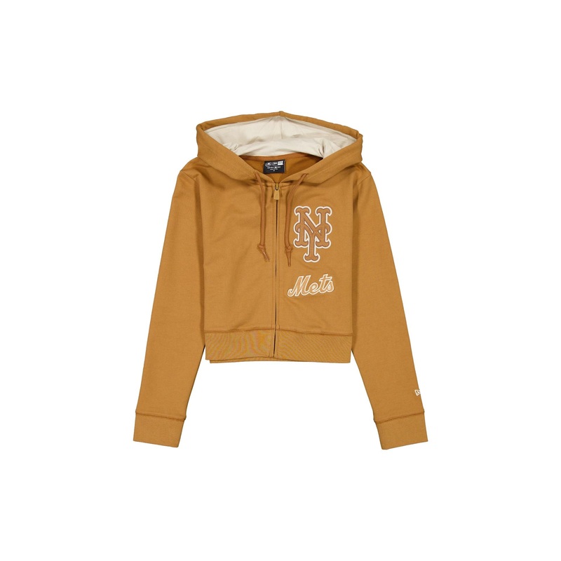 New York Mets Light Bronze Logo Select Women’s Full-Zip Hoodie