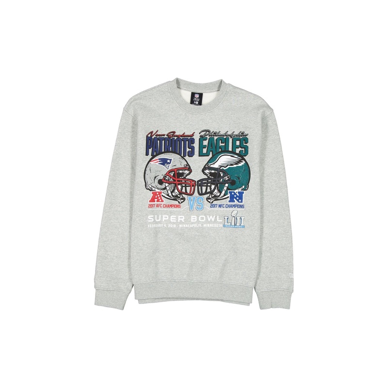 NFL Super Bowl LII Sport Classics Sport Classics Gray Crewneck