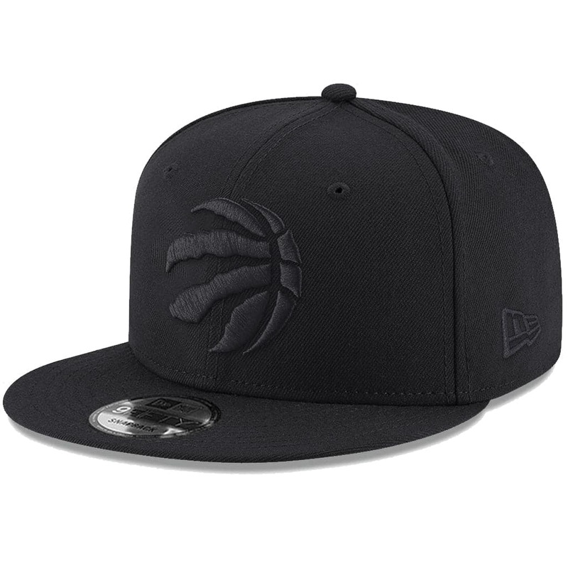Toronto Raptors New Era NBA Black On Black 9FIFTY Snapback Hat