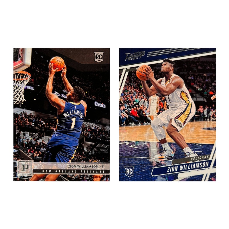 Zion Williamson New Orleans Pelicans Panini NBA Chronicles Rookie 2 Card Set