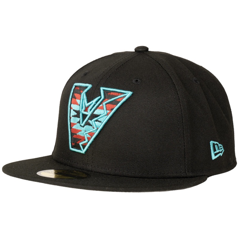 MLB Arizona Diamondbacks New Era Santa Fe Upside Down Logo 59FIFTY Fitted Hat – Black