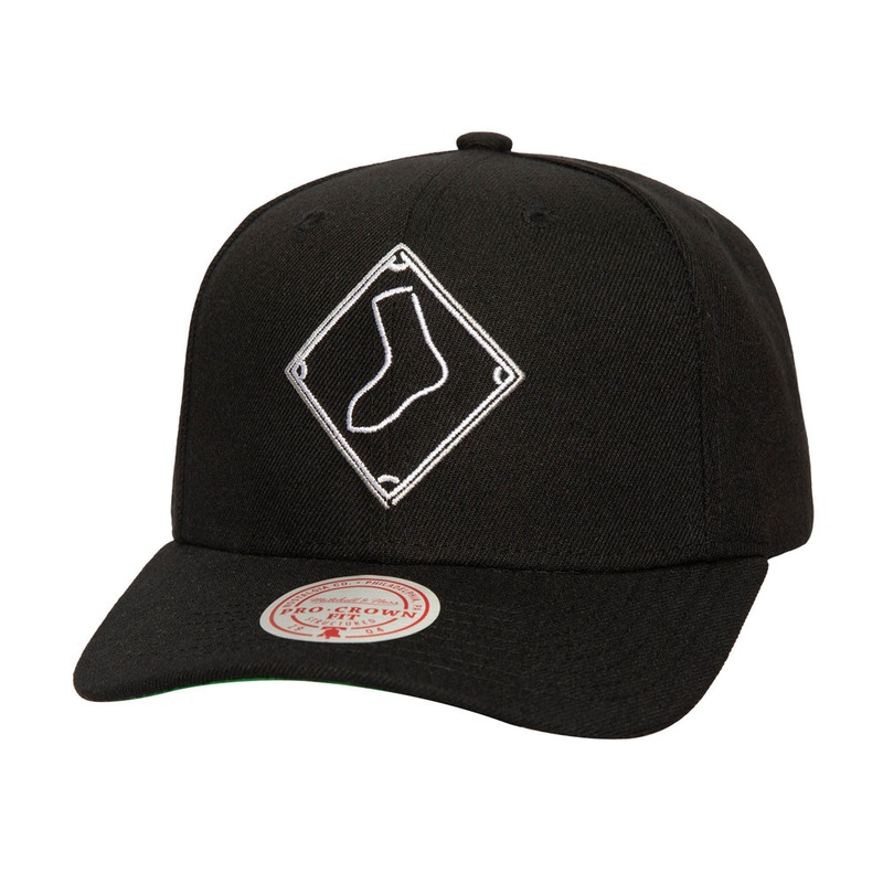 MLB Chicago White Sox Mitchell & Ness Neon Logo Pro Snapback Hat – Black