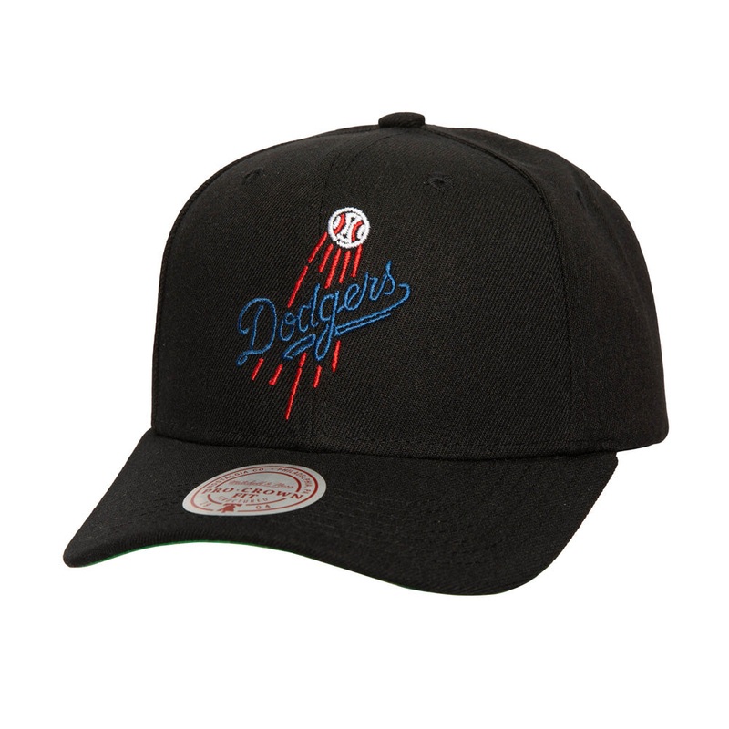 MLB Los Angeles Dodgers Mitchell & Ness Neon Logo Pro Snapback Hat – Black