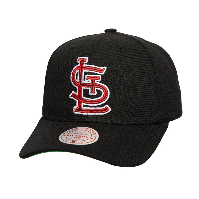 MLB St. Louis Cardinals Mitchell & Ness Neon Logo Pro Snapback Hat – Black
