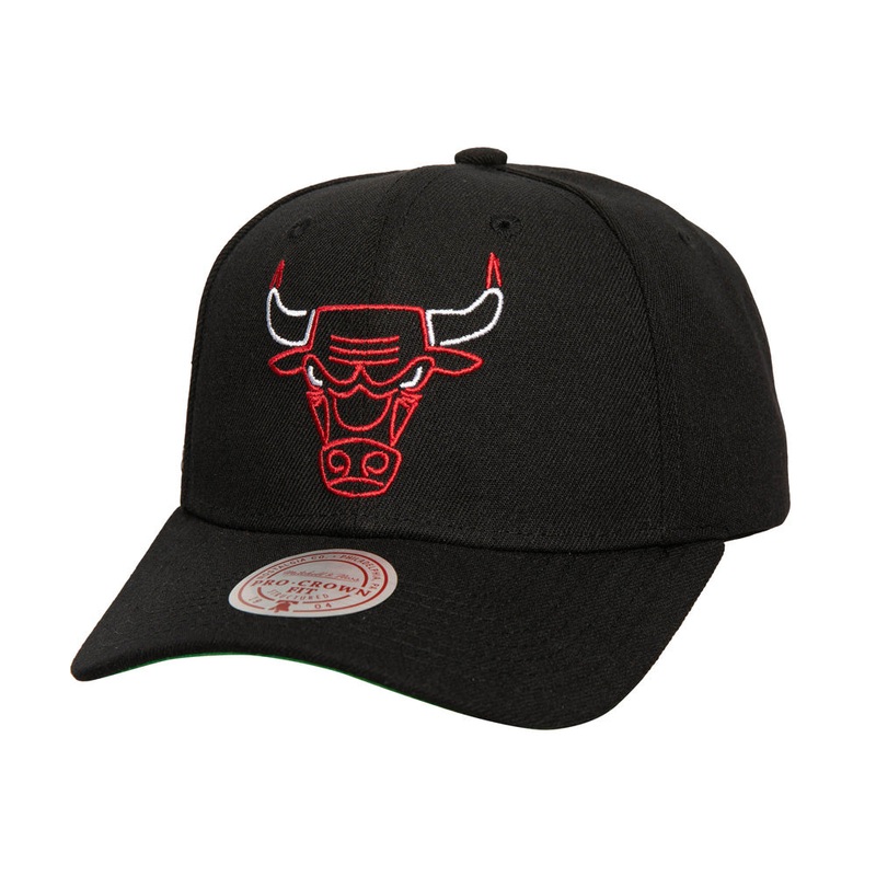 NBA Chicago Bulls Mitchell & Ness Neon Logo Pro Snapback Hat – Black