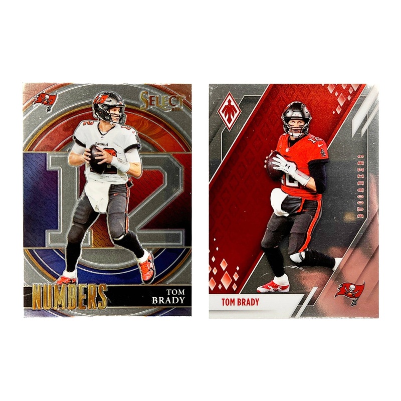 Tom Brady Tampa Bay Buccaneers Panini NFL 21-22 Phoenix/Select Base 2 Card Set