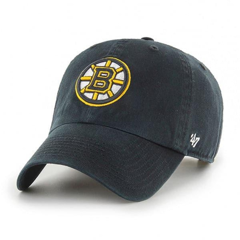 Boston Bruins ’47 NHL Team Clean Up Strapback Hat – Black