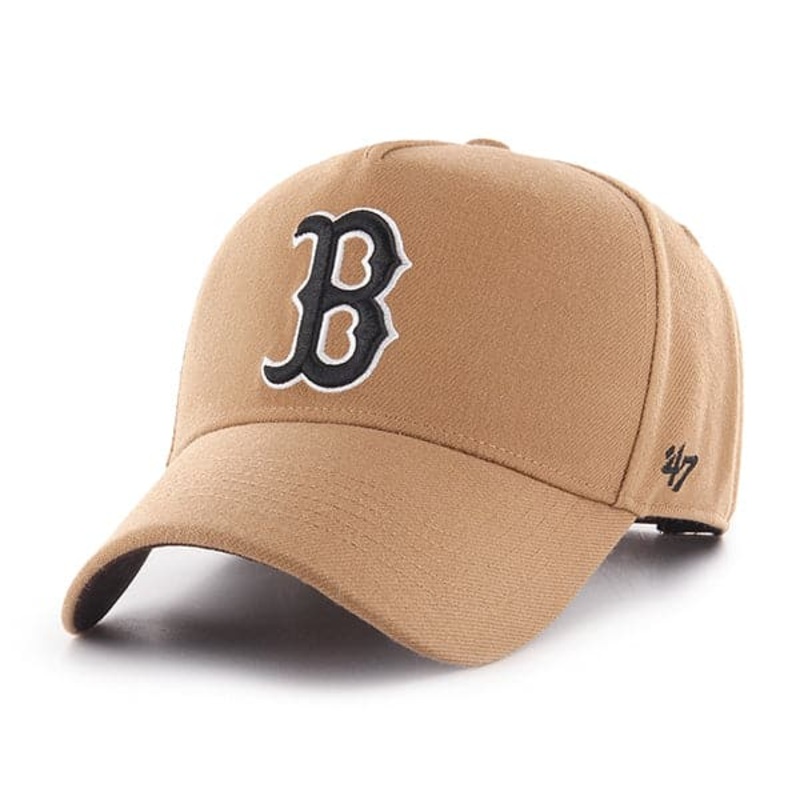 Boston Red Sox ’47 MLB Monochrome Logo MVP DT Snapback Hat – Camel