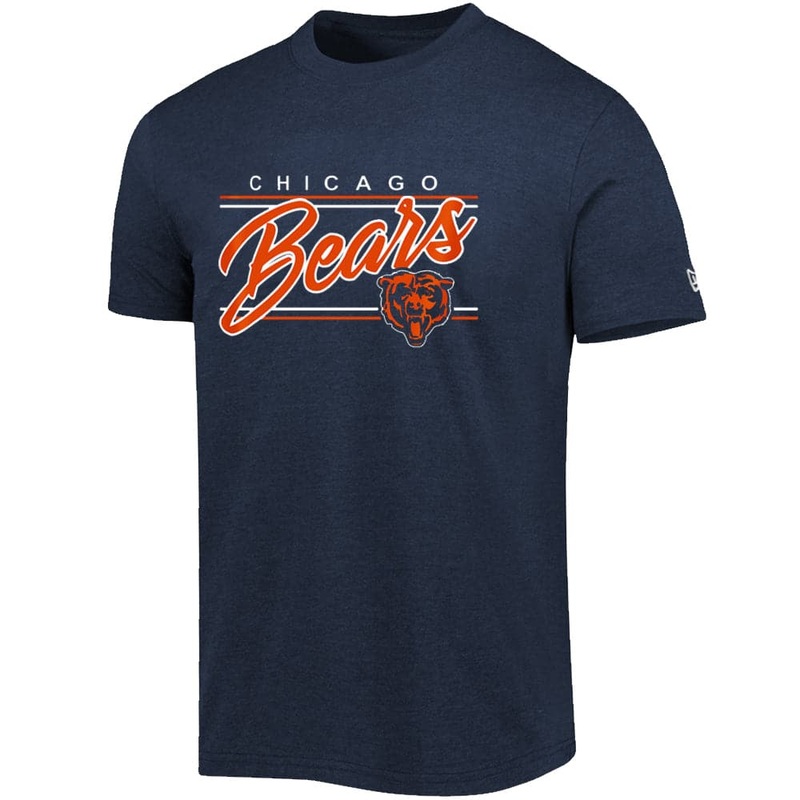 Chicago Bears New Era NFL Script Block Bi-Blend T-Shirt – Navy