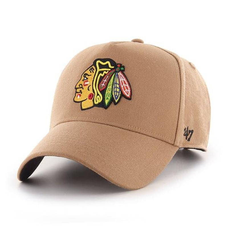 Chicago Blackhawks ’47 NHL Team MVP DT Snapback Hat – Camel