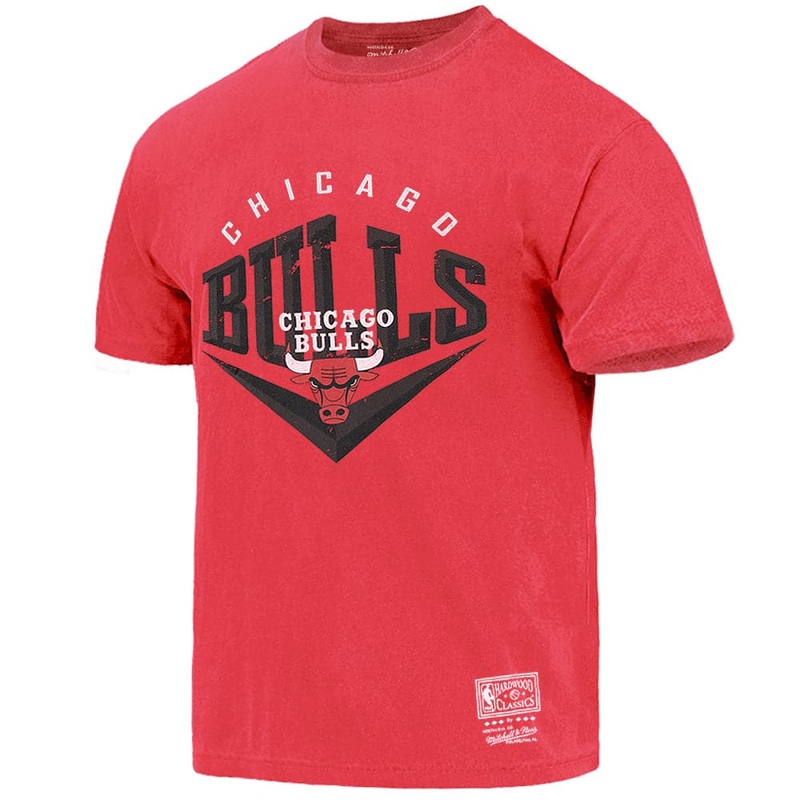 Chicago Bulls Mitchell & Ness NBA Beveled Vintage T-Shirt – Faded Red