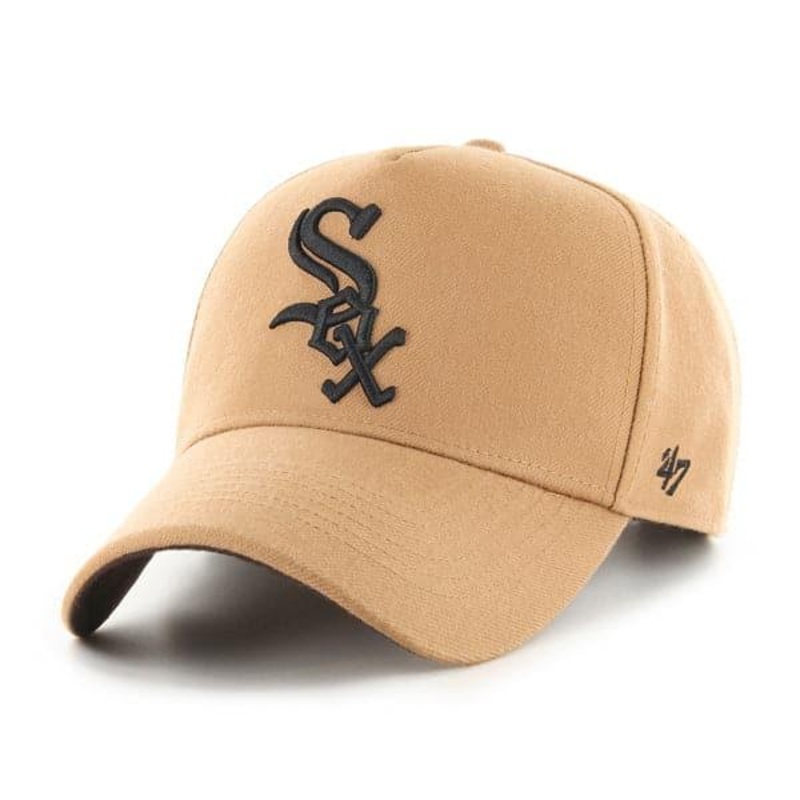 Chicago White Sox ’47 MLB Monochrome Logo MVP DT Snapback Hat – Camel
