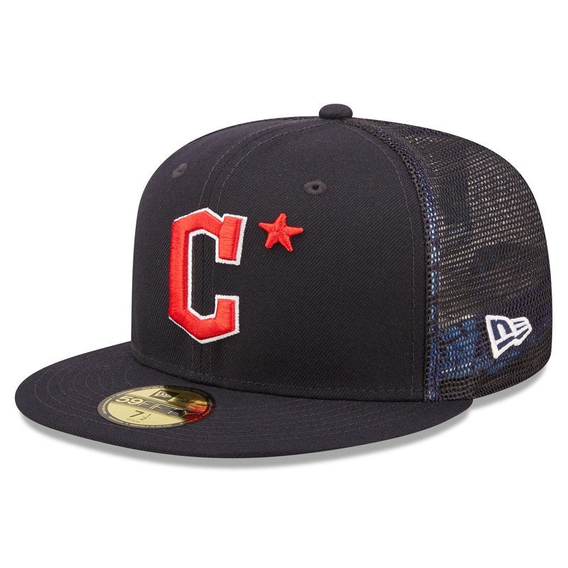 Cleveland Guardians New Era MLB 22 AC On-Field All-Star 59FIFTY Trucker Fitted Hat – Navy