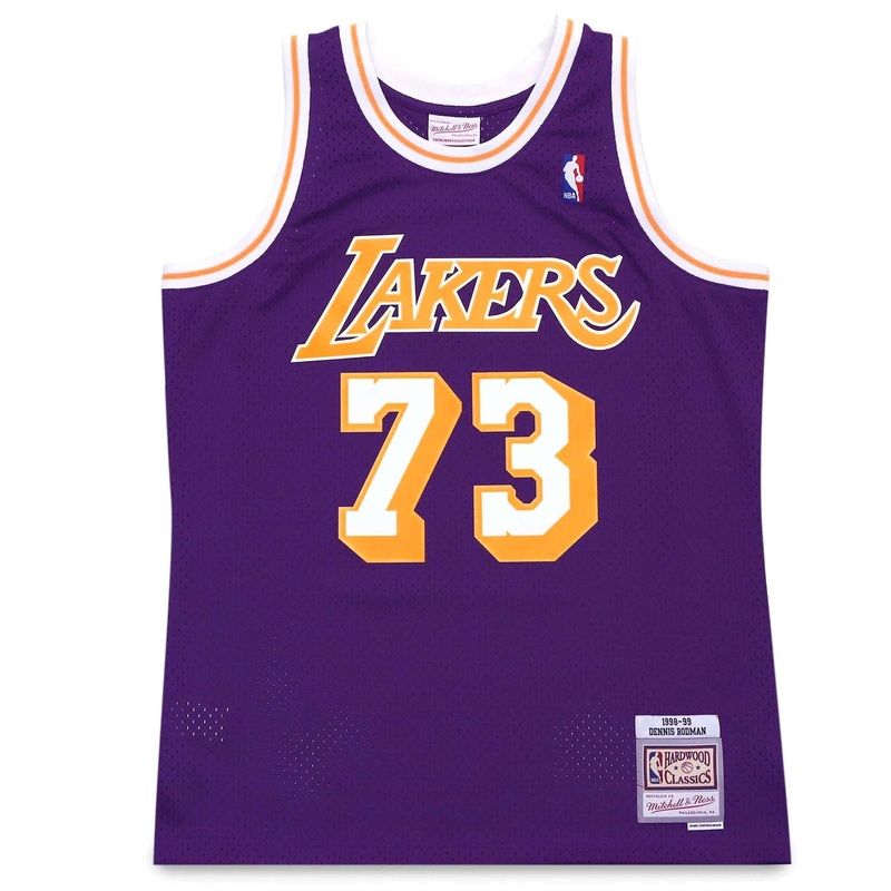 Dennis Rodman Los Angeles Lakers 98-99 Road Mitchell & Ness NBA Swingman Jersey – Purple
