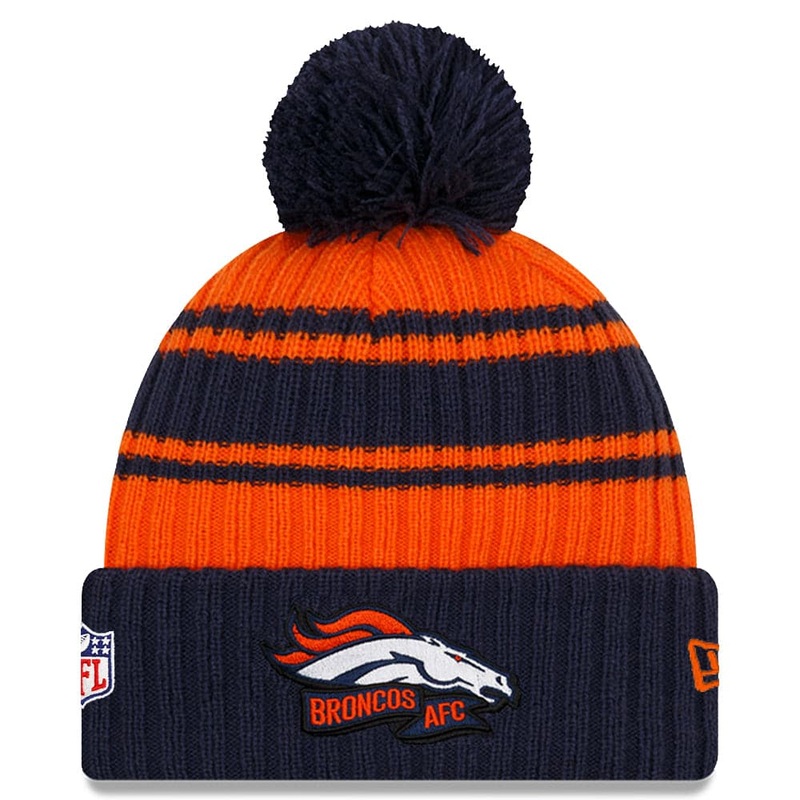 Denver Broncos New Era NFL 22 Alt Sideline Knit Beanie – Navy