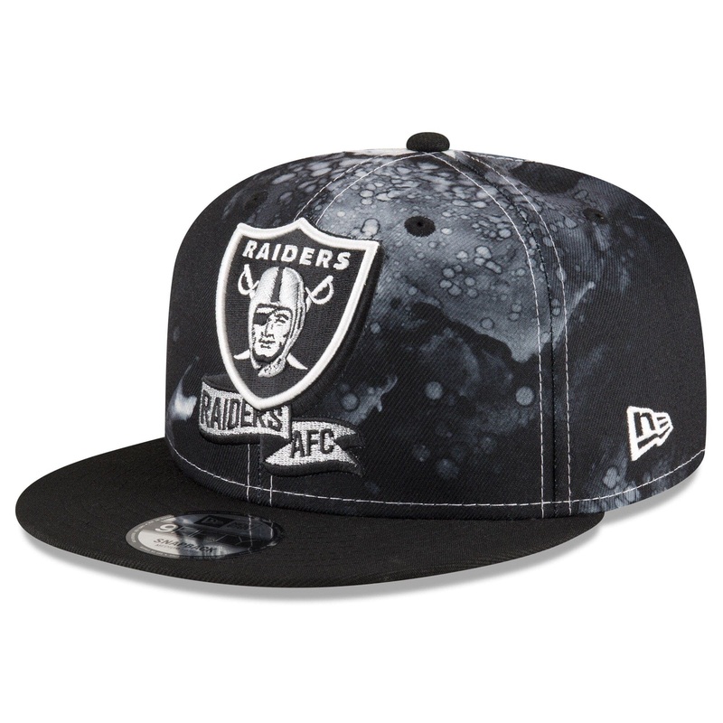 Las Vegas Raiders New Era NFL 22 Sideline Ink 9FIFTY Snapback Hat – Black