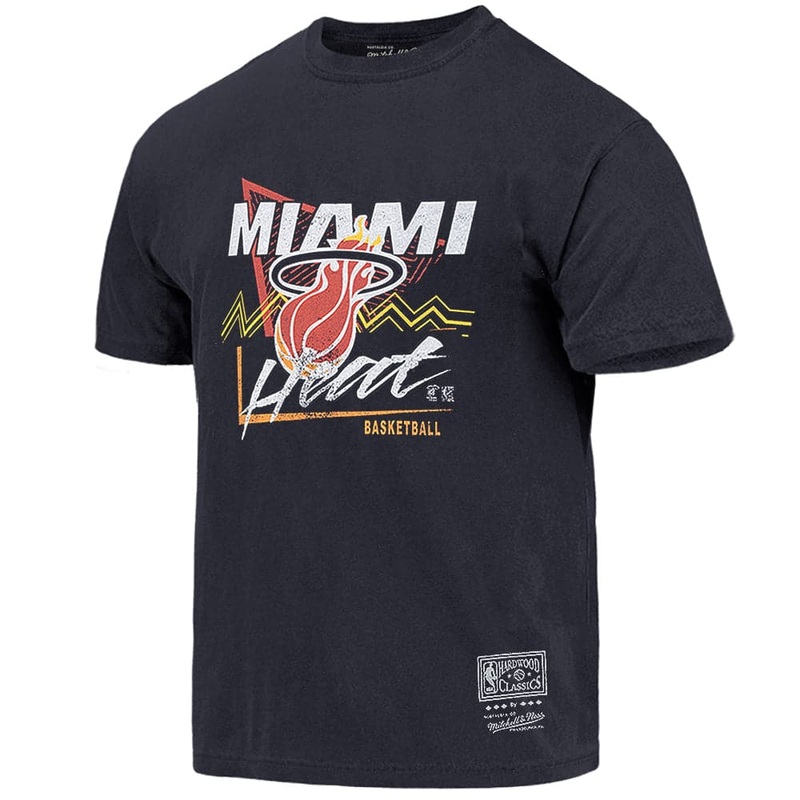 Miami Heat Mitchell & Ness NBA Abstract Vintage T-Shirt – Vintage Black