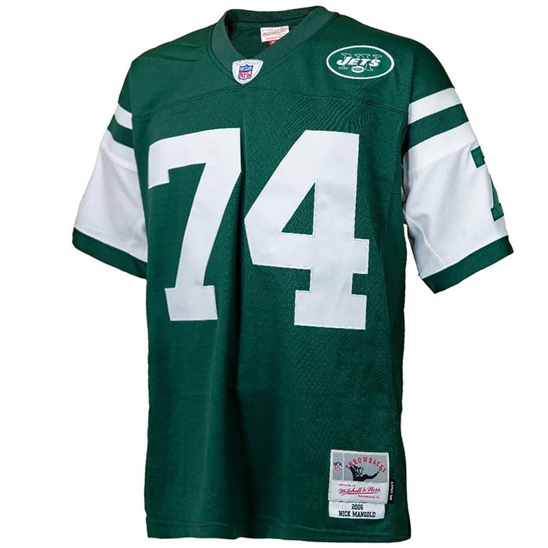 Nick Mangold New York Jets 06-07 Mitchell & Ness NFL Throwback Legacy Jersey – Green