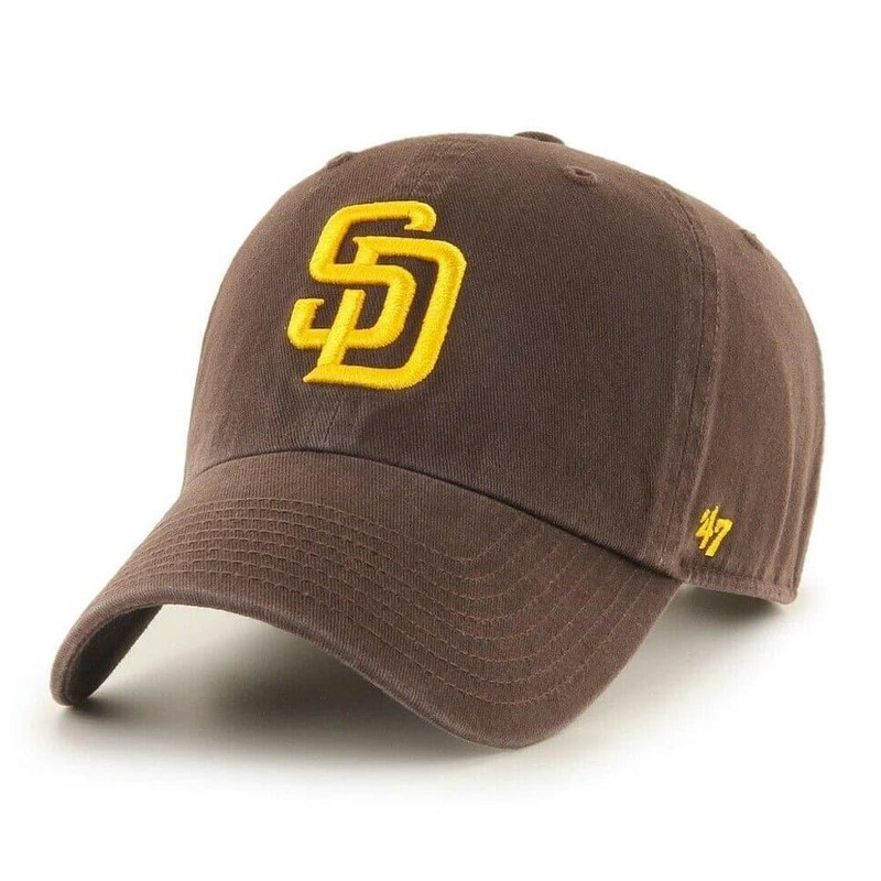 San Diego Padres ’47 MLB Team Clean Up Strapback Hat – Brown