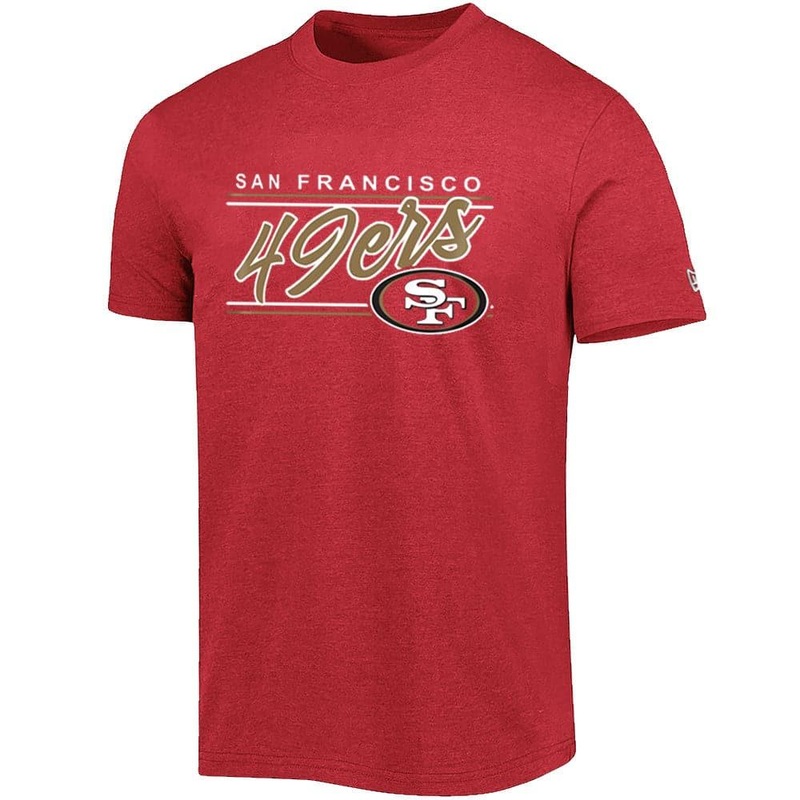 San Francisco 49ers New Era NFL Script Block Bi-Blend T-Shirt – Red