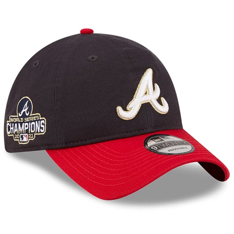 Atlanta Braves New Era MLB 21 Champs Gold 9TWENTY Strapback Hat – Navy