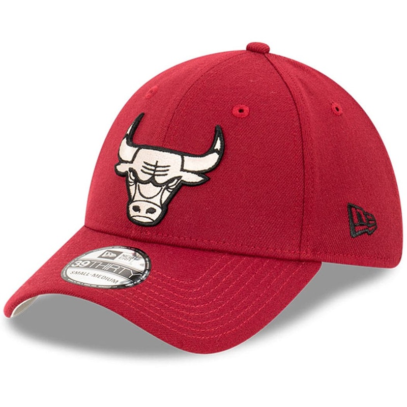 Chicago Bulls New Era NBA Stone Team 39THIRTY Stretch Fit Hat – Cardinal